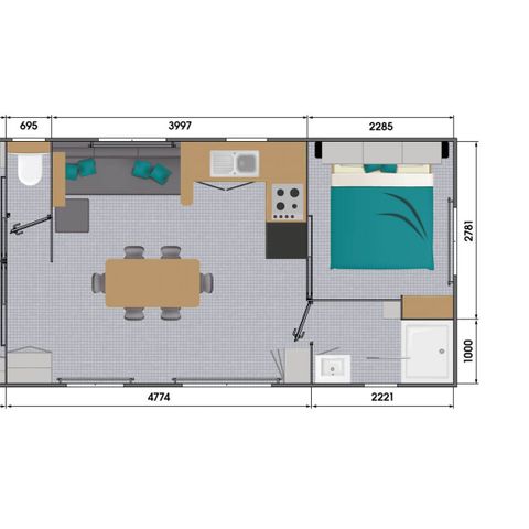 Mobile home 6 persons - PRIVILEGE 3 BDRM 6 PERS