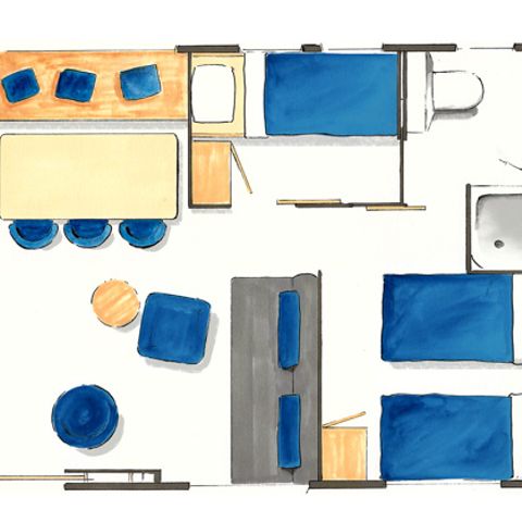 Mobile home 6 persons - PREMIUM 3 BDRM 6 PERS
