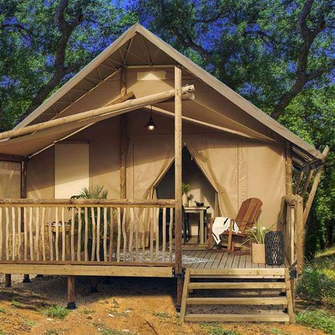 Canvas and wooden tent 4 persons - Lodge tent