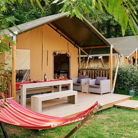CANVAS AND WOOD TENT 5 people - Wood