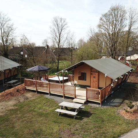 CANVAS AND WOOD TENT 6 people - Wellness