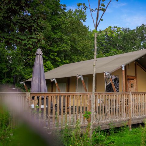 Canvas and wooden tent 6 persons - Wellness