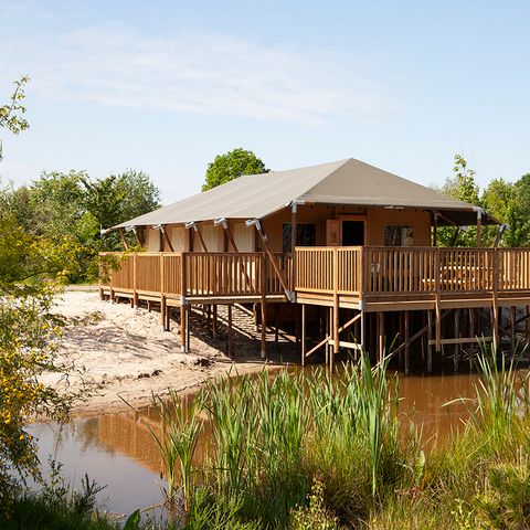 Canvas and wooden tent 8 persons - Safari Cottage XL