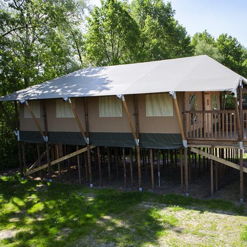 Canvas and wooden tent 6 persons - Safari Cottage XL