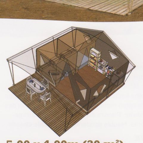 Canvas bungalow 4 persons