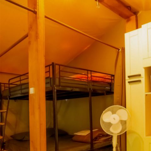 Canvas and wooden tent 6 persons - Canvas bungalow 6p