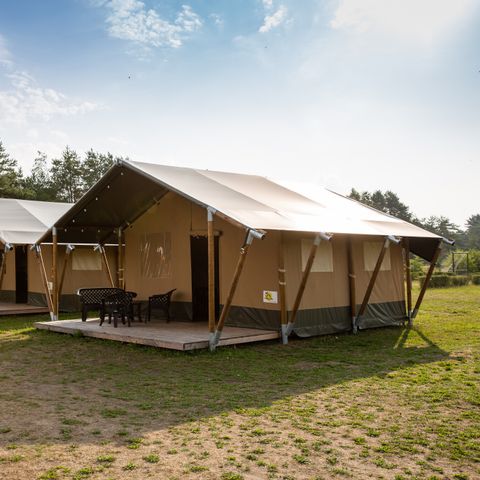 Canvas and wooden tent 6 persons