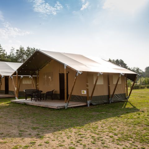 Canvas and wooden tent 6 persons
