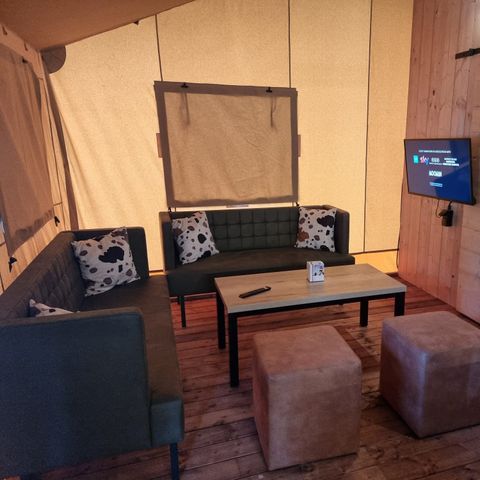 Canvas and wooden tent 6 persons - Luxury incl. sanitary facilities