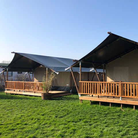 Canvas and wooden tent 6 persons