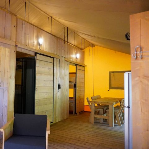 CANVAS AND WOOD TENT 6 people - incl. lakeside sanitary facilities