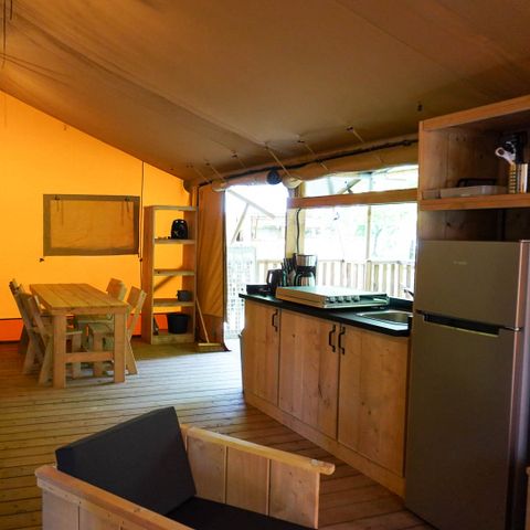 CANVAS AND WOOD TENT 6 people - incl. lakeside sanitary facilities