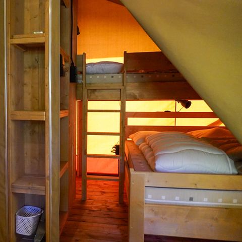 CANVAS AND WOOD TENT 5 people - incl. lakeside sanitary facilities