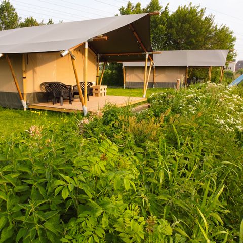 Canvas and wooden tent 6 persons