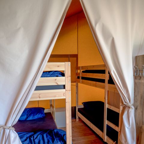 Canvas and wooden tent 6 persons