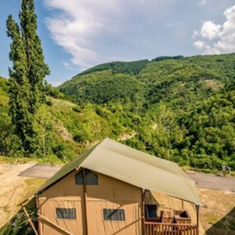 CANVAS AND WOOD TENT 6 people - Lodgetent with bathroom + WC