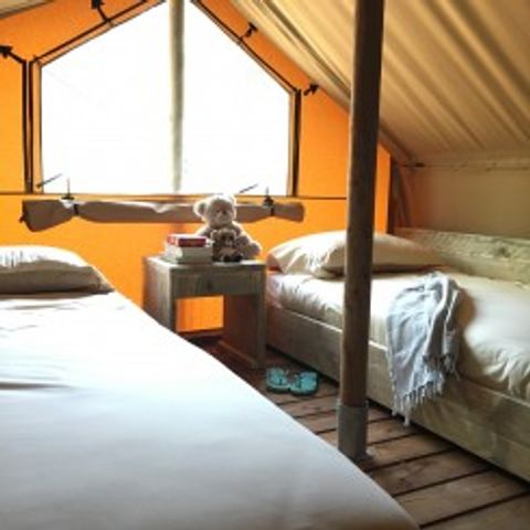 CANVAS AND WOOD TENT 6 people - Lodgetent with bathroom + WC