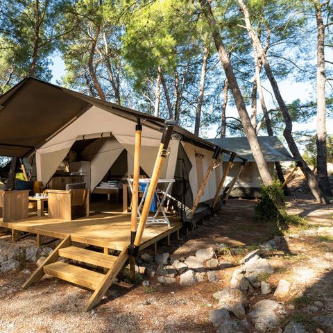 CANVAS AND WOOD TENT 5 people - Safari tent Comfort