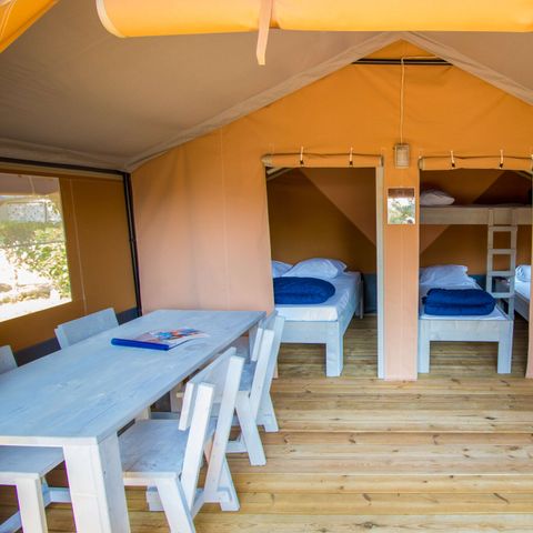 CANVAS AND WOOD TENT 5 people - Safari tent Comfort + airco 