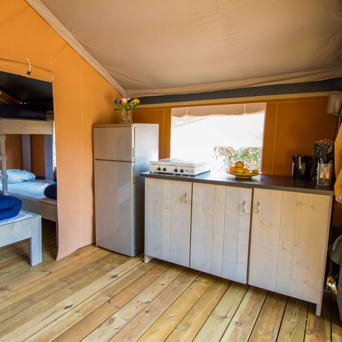 CANVAS AND WOOD TENT 5 people - Safari tent Comfort + airco 
