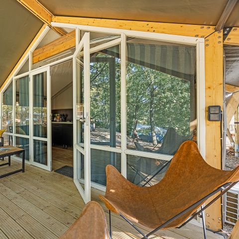 CANVAS AND WOOD TENT 5 people - Safari tent Bella Vista + airco (5P)