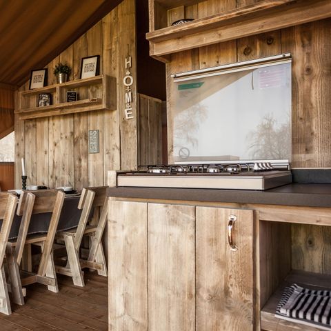 CANVAS AND WOOD TENT 6 people - (SAF6)