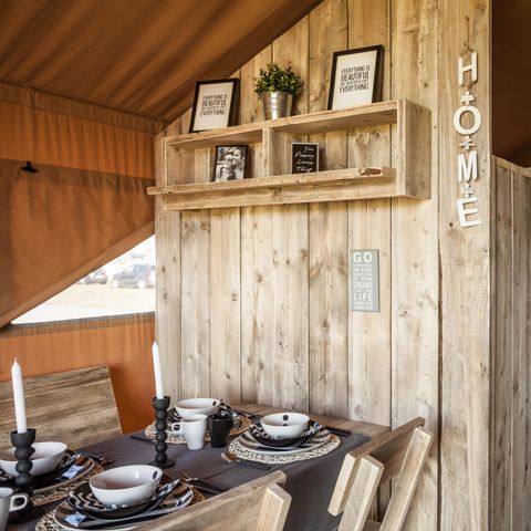 Canvas and wooden tent 6 persons - (SAF6)