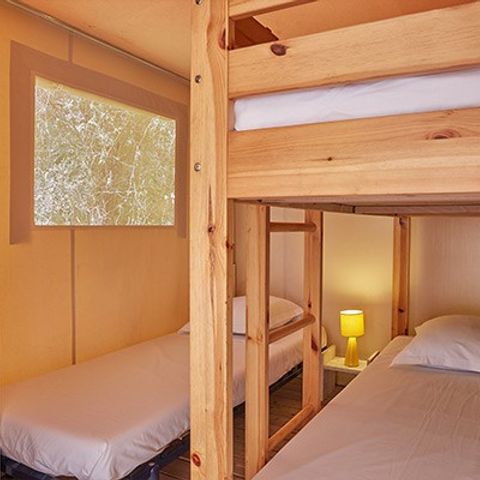 Canvas and wooden tent 5 persons - Eco Lodge Tent | 2 Bedrooms | 4/5 Pers | No bathroom