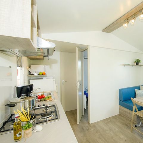 Mobile home 6 persons - Comfort XL | 2 Bedrooms | 4/6 Pers. | Partially or fully covered terrace