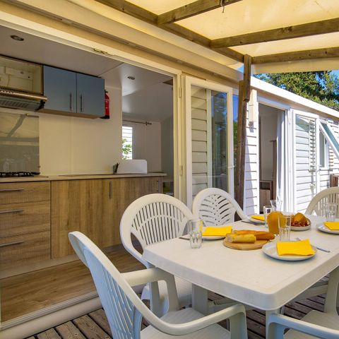 MOBILE HOME 6 people - Mobile-home | Comfort | 3 Bedrooms | 6 Pers. | Raised terrace | Air conditioning