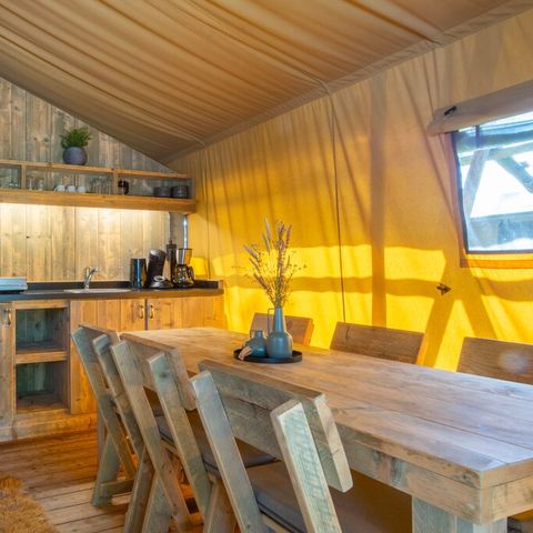 Canvas and wooden tent 6 persons - 6A