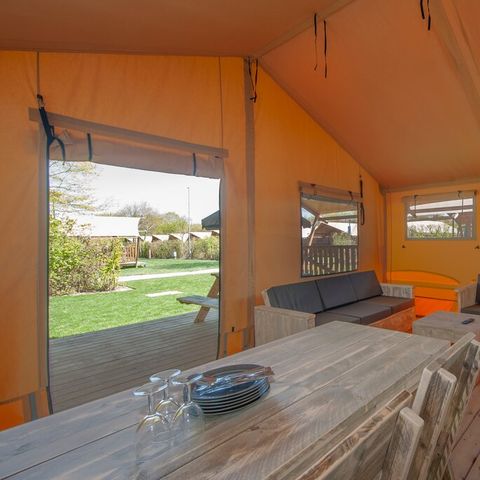 Canvas and wooden tent 6 persons - Safari tent