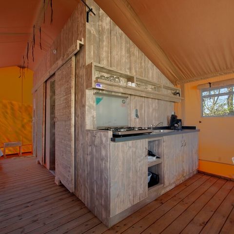 Canvas and wooden tent 6 persons - Safari tent