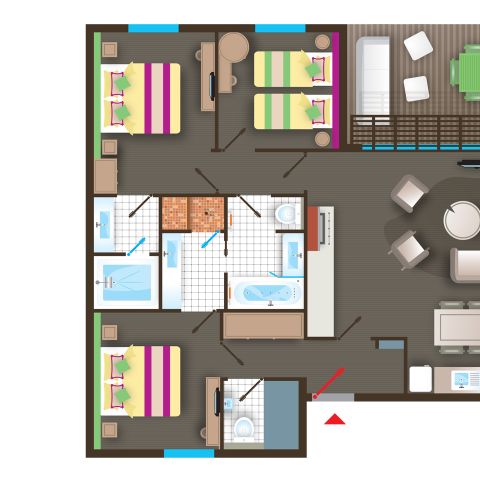 BUNGALOW 6 people - VIP BD450