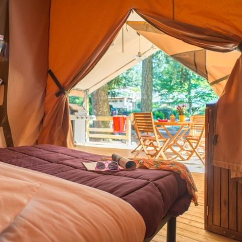 Canvas and wooden tent 5 persons - ECO Lodge 2ch 5pers without sanitary facilities