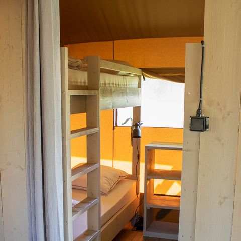 Canvas and wooden tent 5 persons - Lodge Prestige Plus tent - 2 bedrooms - [new 2024]