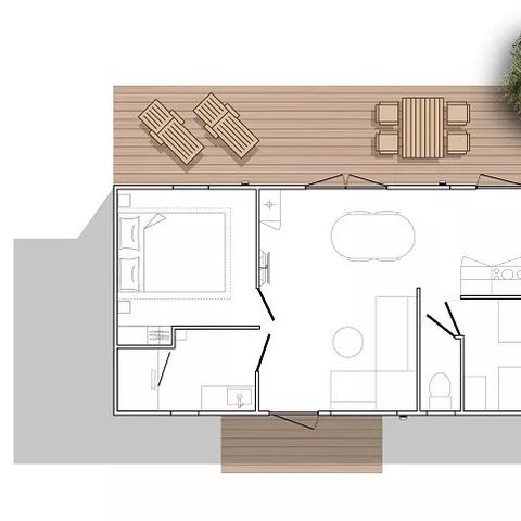 Mobile home 4 persons - Sunelia Luxe 32m² 2 bedrooms - Air-conditioned