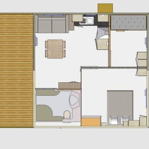 Chalet 4 persons - PMR chalet (disabled access) 2 CH