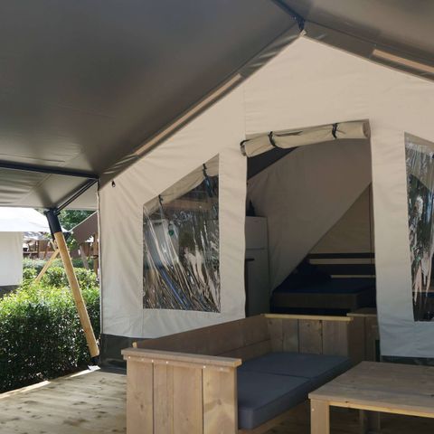 Canvas and wooden tent 5 persons - Safari tent Comfort