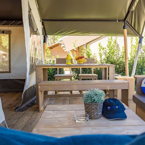 Canvas and wooden tent 4 persons - Safari tent Comfort