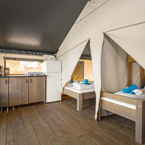Canvas and wooden tent 4 persons - Safari tent Comfort