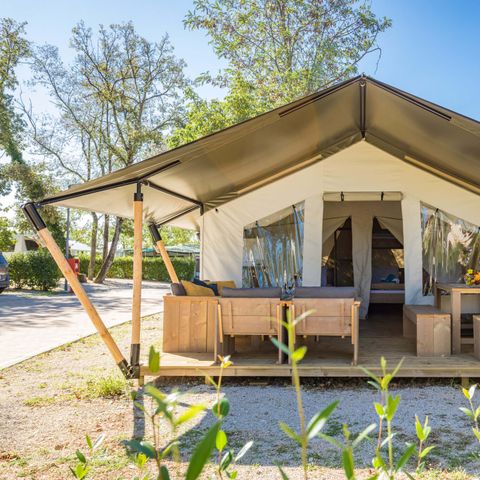 Canvas and wooden tent 4 persons - Safari tent Comfort