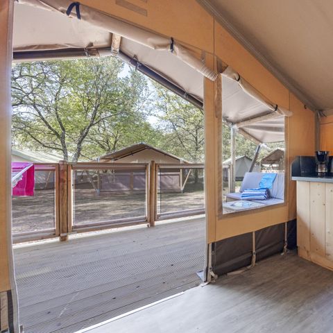 Canvas and wooden tent 4 persons - Safari tent Cozy