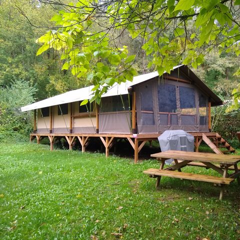 CANVAS AND WOOD TENT 5 people - Lodge KENYA 46m² (Saturday to Saturday)