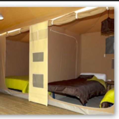 Glamping tent 4 persons - CARAIBES 20m² 2 bedrooms (Wednesday to Wednesday)