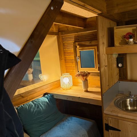 CANVAS AND WOOD TENT 3 people - LODGE LA BOHEME