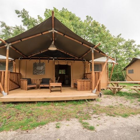 CANVAS AND WOOD TENT 6 people - Lodge PZ995