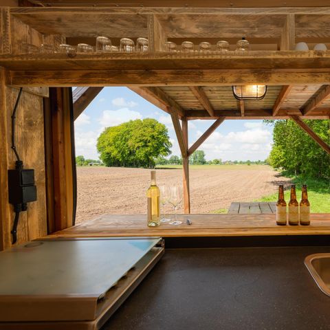 UNUSUAL ACCOMMODATION 6 people - Treehouse tent on the Regge with private sanitary facilities