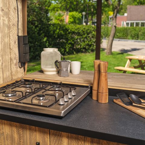 CANVAS AND WOOD TENT 5 people - Safari suite with private bathroom