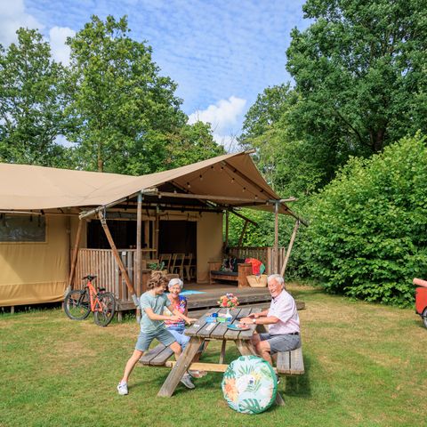 Canvas and wooden tent 5 persons - Bird Cherry